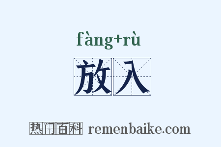 放入是什么意思的图片